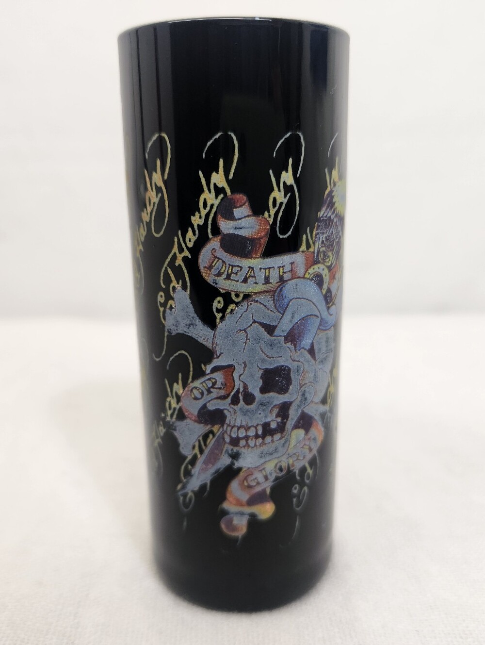 Ed Hardy "Death or Glory" Shot Glass - 4.25" Tall